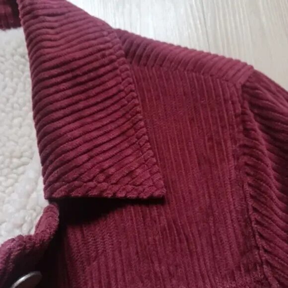 Roxy Corduroy Shearling Jacket Redwood XS-M Vintage - Picture 5 of 10
